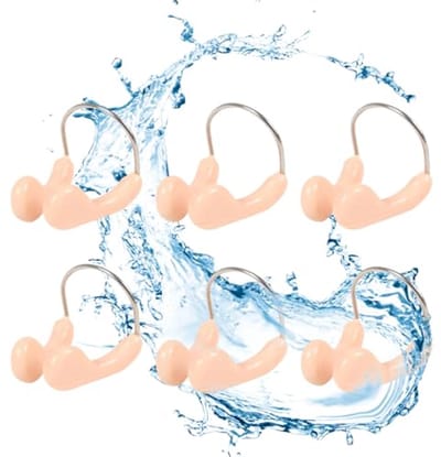 Zwemplekken onderwater neusclip - 6 stuks, waterdicht en comfortabel voor zwemtraining