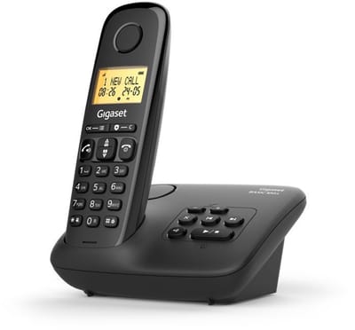 Vaste telefoon - GIGASET - Basic 100A - Antwoordapparaat - Handsfree-modus - Scherm met achtergrondverlichting - Telefoonboek voor 50 contacten - Gespreksblokkering - Zwart