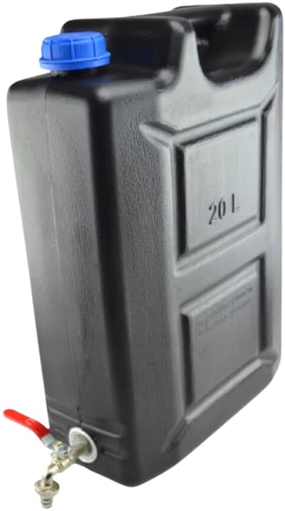 Anwicar Jerrycan voor Water - 20 L - Watercontainer met Kraantje en Dop - Waterdispenser Camping - Zwart