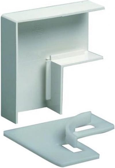 2 STUKS HAAKSE HOEK VLAK P25 WIT - per 2 dozen
