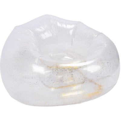 Fauteuil Gonflable Confortable Relaxant Transparent Ergonomique Gain de Place PVC Canapé Fauteuil Gonflable Or or