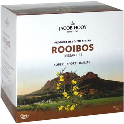Jacob Hooy Rooibos Theezakjes - 3 x 160 stuks - Voordeelverpakking