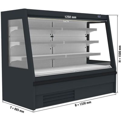 GGM Gastro Wandkühlregal - 1330mm - 358 Liter - mit 3 Ablagen Zwart