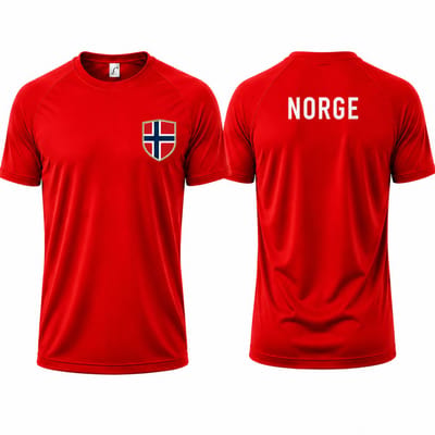 Landenteams Noorwegen - WK 2026 - Voetbal Shirt - Maat 2XL - Voetbaltenue- Voetbal Spullen - Dry Fit - Ademend - Mesh - Raglan Mouwen