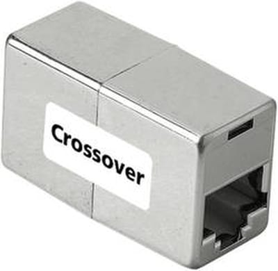 Hama RJ45 (cross) Netwerk Adapter CAT 5e [1x RJ45-bus - 1x RJ45-bus] Zilver