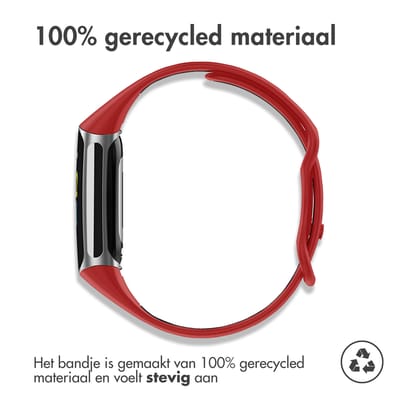 imoshion Siliconen Sport⁺ bandje voor de Fitbit Charge 5 / 6 - Red & Black