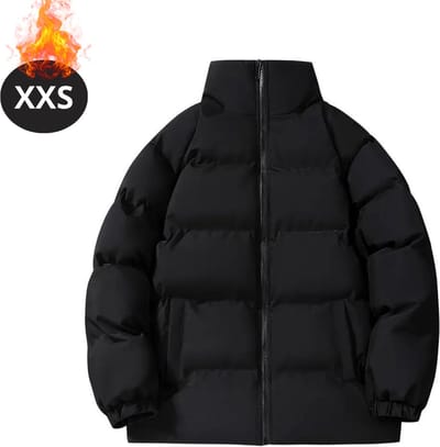 Livano Winterjas - Parka - Heren - Winter - Fleecejas - Volwassen - Stijlvol - Gewatteerde Jas - Zwart - XXS