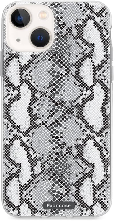Fooncase Hoesje Geschikt voor iPhone 13 Mini - Shockproof Case - Back Cover / Soft Case - Snake it / Slangen print