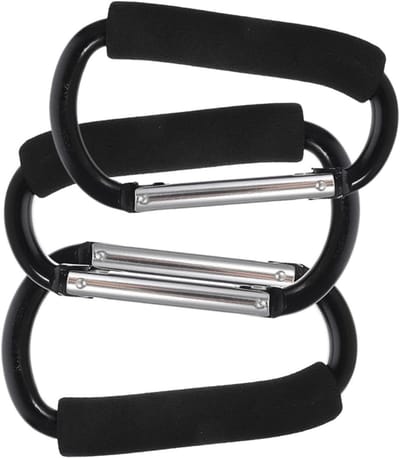 Kinderwagenhaken - Universele Hangers - Tassen Dragen - Lichtgewicht Aluminium - 3 Stuks - Zwart