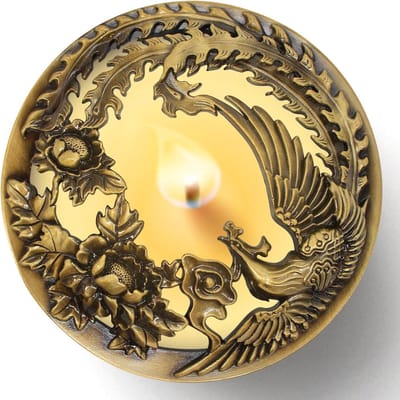 Geurkaarsdeksel met Lampenkap, Accessoires voor een Evenredige Brand en Sfeervolle Decoratie, Perfecte Cadeaus voor Vrouwen en Feestjes in Fenix Goud