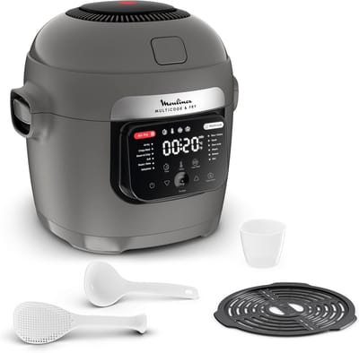 Multikoker en Airfryer: 12 Programma's, 6L Capaciteit, Koken op 2 Niveaus