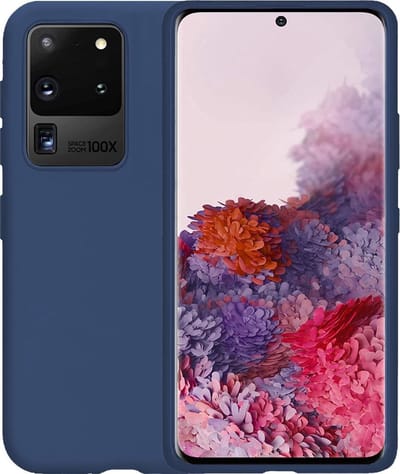 Hoesje - Geschikt voor Samsung Galaxy S20 Ultra - Sterk & Shockproof - Hoes Cover - Siliconen Case - Telefoonhoesjes - Donkerblauw