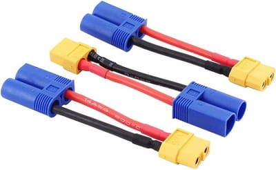 3 Stuks EC5 naar XT60 Connector Adapter met 14awg Kabel voor LiPO Batterij