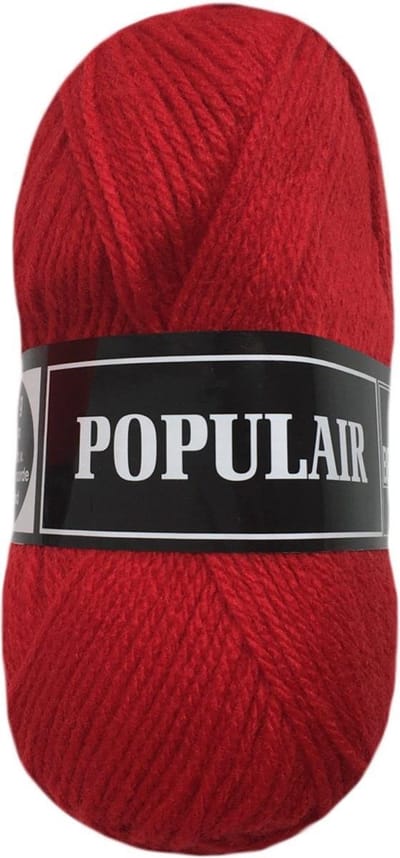 Beijer BV Populair acryl garen - rood (05) - pendikte 3,5 a 4mm - 10 bollen