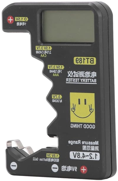Digitale Batterijtester - Batterijcontrole Capaciteitsdetector - Batterijgebruik Beheren - Universeel Compatibel - Compact Ontwerp - Zwart