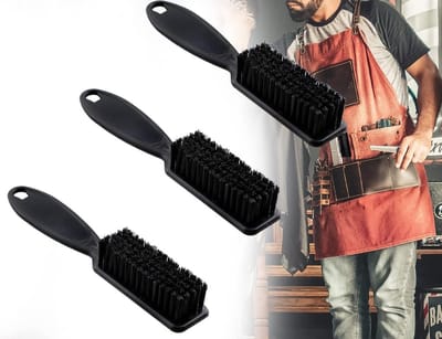 Sleek Bun 3 Pack Zwarte Haaraccessoires voor Perfecte Braid en Haarstyling, Nylon Haarborstel en Nagelborstel