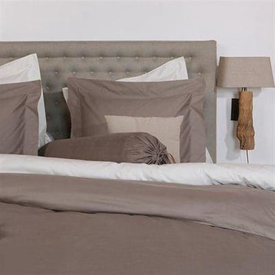 HnL Refined dekbedovertrek Peach Twill Taupe 155x220cm + 80x80cm