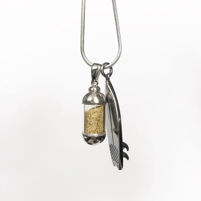 Laguna Treasures Jewellery - Ketting Beach Pendant Surfplank - Zilver - Verguld - Snake ketting - Halsketting - Sieraden - Surf - Herinnering