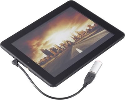 Renkforce USB-kabel USB 2.0 USB-micro-B stekker, USB-A bus 0.10 m Zwart Met OTG-functie, Vergulde steekcontacten RF-4080777