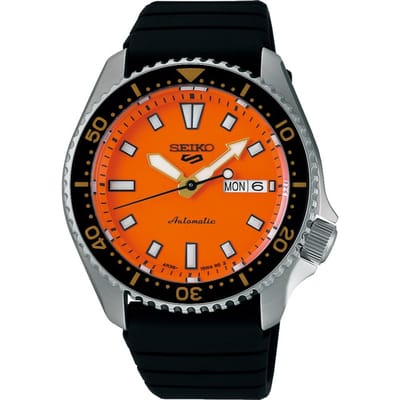 Seiko 5 Sports SRPL89K1 SKX Redux -Daichi Orange Horloge