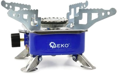 GEKO Mini campingkooktoestel - lichtgewicht - roestvrij staal - piezo-ontsteking - draagbaar - incl. etui