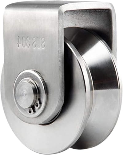 Touwkatrol - Schuifpoortrol - Materiaal Hef - Versterkte Beugel - 300 kg Belasting - Zilver