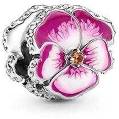 Nouveau Pendentif Gants Infini en Argent Sterling 925 Charme Fleur Perle Compatible Bracelet Mode Originale Bracelets de Mode Bijou white