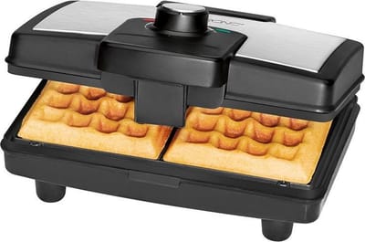 Clatronic WA 3606  Wafelijzer -Roestvrijstaal/Zwart