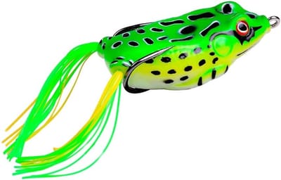 Topwater Jump Frog Lures - Zachte Aas voor Vissen, Met Dubbele Scherpe Haken voor Baars, Snoek en Zalm in Zoet- en Zoutwater