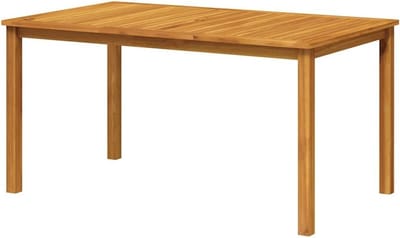 Houten tuintafel - Acacia eettafel - Buiten dineren - Natuurlijke olie coating - 150x90x74 cm - Bruin