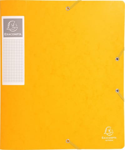 Exacompta 10x Cartobox Archiefdoos Rug 60mm - A4 (vlak geleverd) - Geel - 16006H