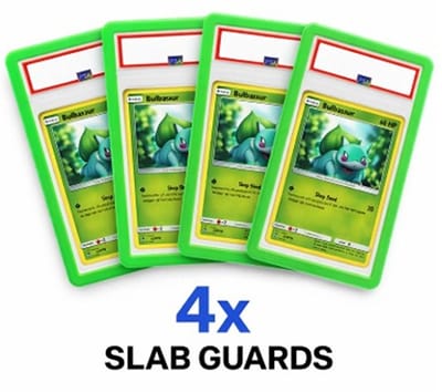 Verzamel kaart beschermhoes - groen - 4 stuks - Slab guard - slab protector - geschikt voor PSA graded kaarten - TCG - MTG - One Piece - Lorcana - Yu-Gi-0h!