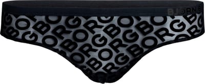 Bjorn Borg Logo Dames String-1P-Zwart-Maat 34