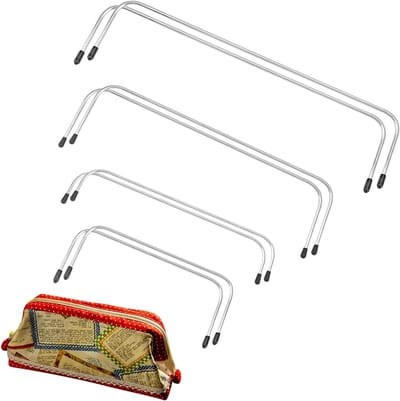 Interne draadframe voor tassen in 4 maten, roestvrijstalen portemonneeframe, U-vormige handvatten voor rugzakken en lunchtassen, ideaal voor handwerk en naaiprojecten, 15/20/25 cm