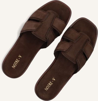 Notre-V Nv-1005 Slippers - Dames - Bruin - Maat 39