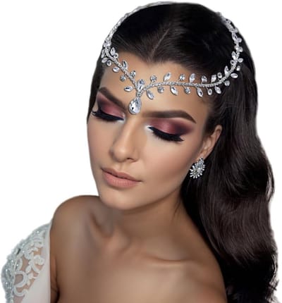 Bruids Haaraccessoire met Strass Steentjes - Traanvormige Hoofdtooi voor Bruiloft