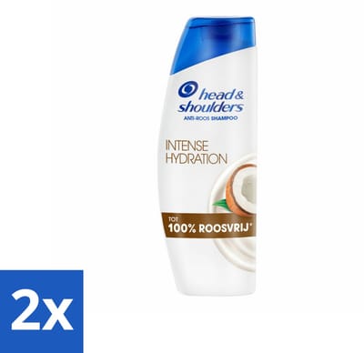 2 x Head & Shoulders - Shampoo - Intense Hydration - 100% Roosvrij - 300 ml - Anti-roos Shampoo - Roos Shampoo - Kokosolie Shampoo - Hoofdhuidproblemen - Hoofdhuid Balans