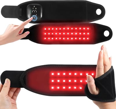Infrarood Brace – Draadloos & Oplaadbaar – Red Light Therapy – Infrarood Warmte Therapie – Vibratie Massage – Brace voor Spieren & Gewrichten