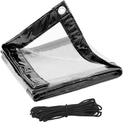 BukkitBow - Transparant Dekzeil / Waterdicht Doek - PVC 380g/m² - Aluminium Oogjes - 2x1m
