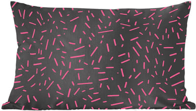 Sierkussens - Kussentjes Woonkamer - 60x40 cm - Streepjes - Roze - Abstract