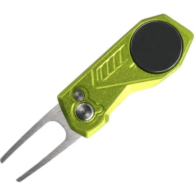 Switchblade Golf Divot Reparatie Tool Bal Marker Aluminiumlegering Mini Golf Divot Gereedschap Opvouwbare Knop Golf Groene Vork