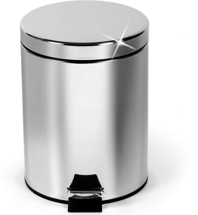 Kleine Rvs Pedaalemmer 5 Liter voor Badkamer of Toilet