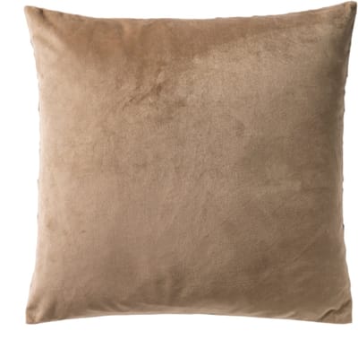 Kussenhoes Velvet XL Lichtbruin - 60x60 - met rits - fluweelachtig - grote sierkussenhoes - zacht - kussens - exclusief binnenkussen