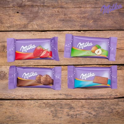 Milka Naps Mix - 207 mini's - 1000 Gram - 2 Stuks - Chocolade - Reep - Snack - Mixverpakking