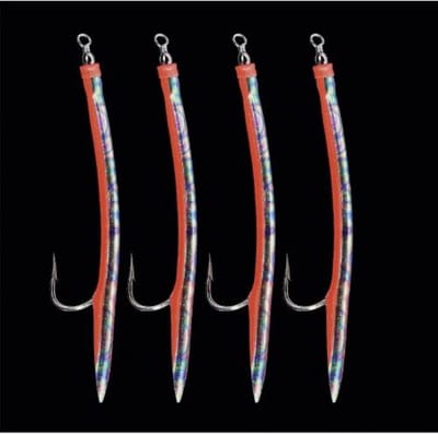 Gummimack rood hologram Haakmaat 8/0 15cm