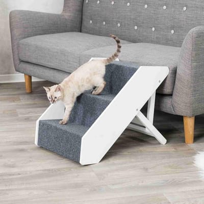 Huisdiertrap, verstelbaar, 3-treden, 40 × 67 cm, wit