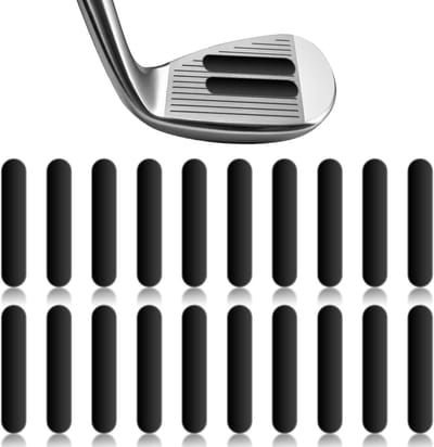Set van 20 golfbanden van golfkarton, zelfklevende tape voor clubs en rackets (Zwart) - Perfect voor precisie en aanpassing