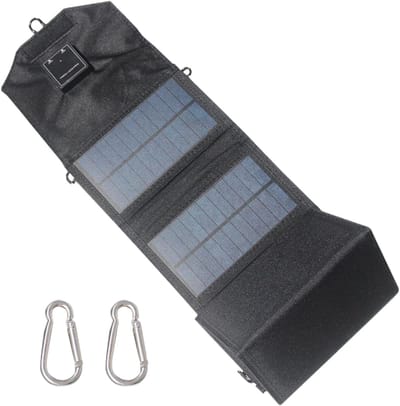 Draagbaar Zonnepaneel - Zonneoplader Opvouwbaar - Outdoor Energie - Hoge Efficiëntie 19% - 79 x 16.5 cm - Zwart