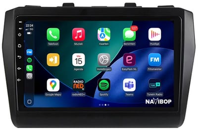 Geschikt voor Suzuki Swift (2017 t/m 2022) | 4+64GB 8-CORE | 9 inch Android 15.0 CarPlay autoradio | Draadloos CarPlay & Android Auto | Externe microfoon | Bluetooth & WiFi | NAVIBOP NB-5011 | Bouwjaar 2017 t/m 2022