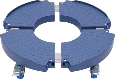 Bloemenroller met Wielen - Plantenkar Plantenstandaard - Buiten Binnen Verplaatsen - Verstelbaar Draagvermogen - 40-58.5 cm - Blauw